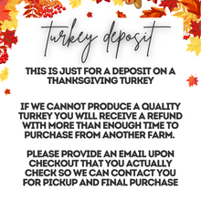 Load image into Gallery viewer, Deposit for Pastured Turkey
